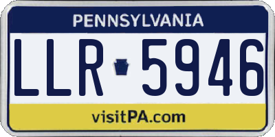 PA license plate LLR5946