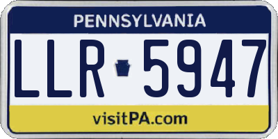 PA license plate LLR5947