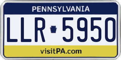 PA license plate LLR5950