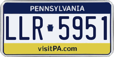 PA license plate LLR5951