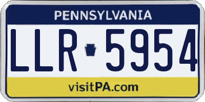 PA license plate LLR5954