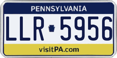 PA license plate LLR5956