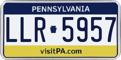 PA license plate LLR5957