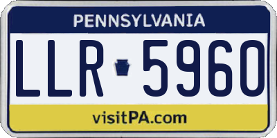 PA license plate LLR5960