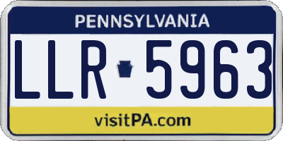 PA license plate LLR5963