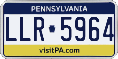 PA license plate LLR5964