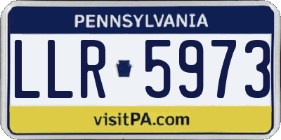 PA license plate LLR5973