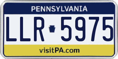 PA license plate LLR5975