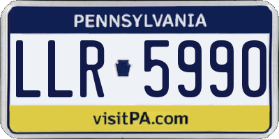 PA license plate LLR5990