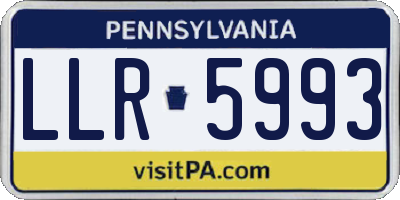 PA license plate LLR5993