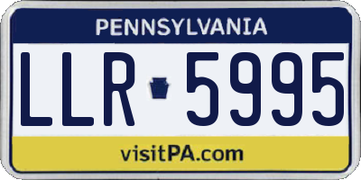PA license plate LLR5995