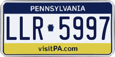 PA license plate LLR5997
