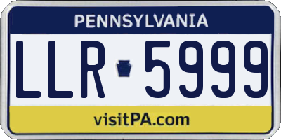 PA license plate LLR5999