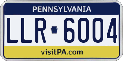 PA license plate LLR6004