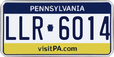 PA license plate LLR6014