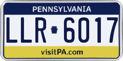 PA license plate LLR6017