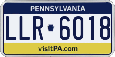 PA license plate LLR6018