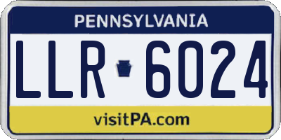 PA license plate LLR6024