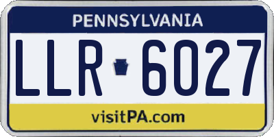 PA license plate LLR6027