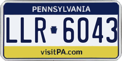 PA license plate LLR6043