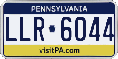 PA license plate LLR6044