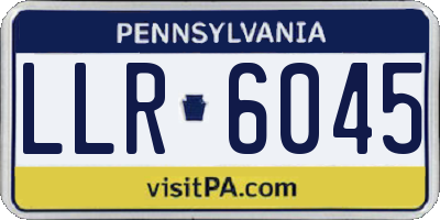 PA license plate LLR6045