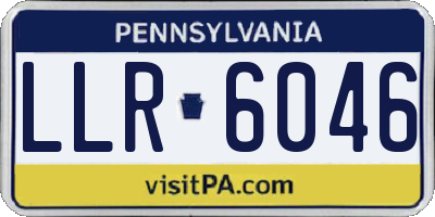 PA license plate LLR6046
