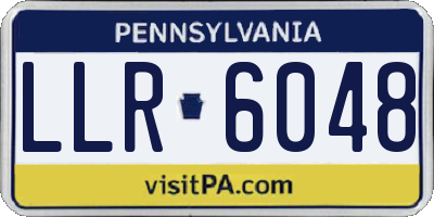PA license plate LLR6048