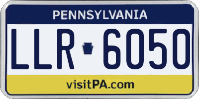 PA license plate LLR6050