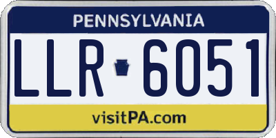 PA license plate LLR6051