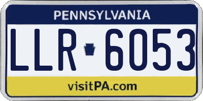 PA license plate LLR6053
