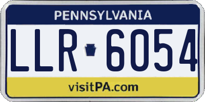 PA license plate LLR6054