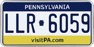PA license plate LLR6059
