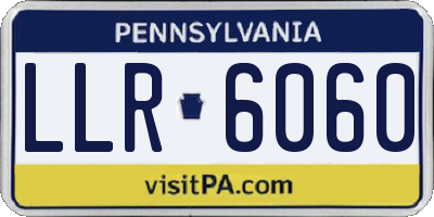 PA license plate LLR6060