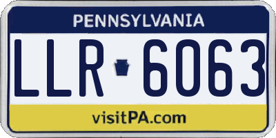 PA license plate LLR6063