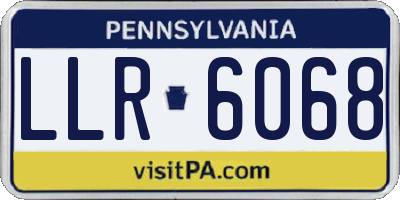 PA license plate LLR6068