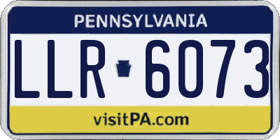 PA license plate LLR6073