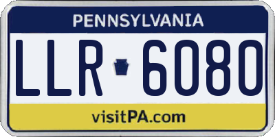PA license plate LLR6080