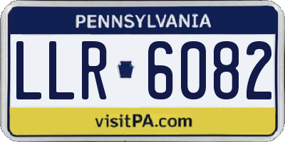 PA license plate LLR6082