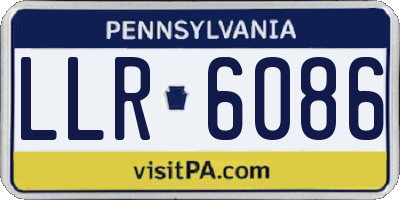 PA license plate LLR6086