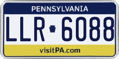 PA license plate LLR6088