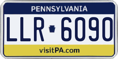 PA license plate LLR6090