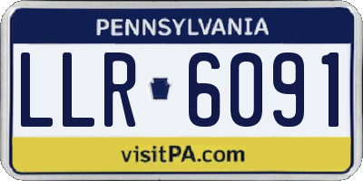 PA license plate LLR6091