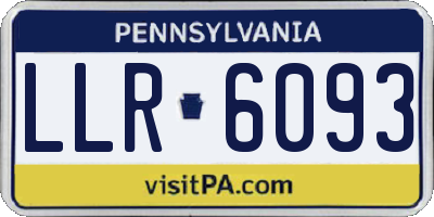 PA license plate LLR6093