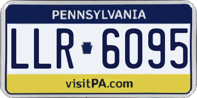 PA license plate LLR6095