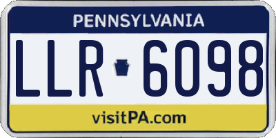 PA license plate LLR6098