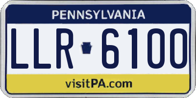 PA license plate LLR6100