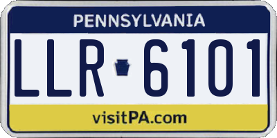 PA license plate LLR6101