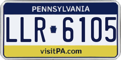 PA license plate LLR6105