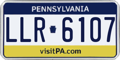 PA license plate LLR6107